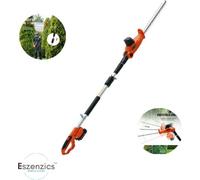 Taille-haie télescopique 20 V à batterie, lame en acier de 46 cm, portée jusqu'à 240 cm