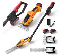Taille Haie Telescopique Electrique,Taille Haie Télescopique sans Fil Elagueuse sur Perche, Electric Hedge Trimmer, 2Pc Batterie 24V 1.5Ah Taille-Haies sur Perche, avec Longue Manche 1,6m