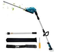 Taille-haie télescopique pour batterie Makita 18 V Hauteur jusqu'à 2,7 m | Largeur de coupe : 48 cm - Espacement des dents : 16 mm - Tête de coupe réglable à 150°