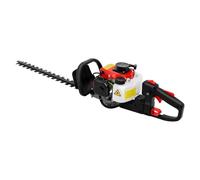 Taille-Haie Thermique 22.5cc 0.65KW, Taille-Haie à Essence avec Lame Double Tranchant 56cm, Poignée Pivotante 180°, Réservoir 0.6L, Démarrage Manuel, pour Jardin, Parc, Haie, Végétation Dense, Noir