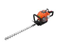 Taille-Haie Thermique Double Lame 26cc, Tondeuse Thermique Hedge Trimmer avec Bascule 180°, Poignée Rotative et Moteur 0.88HP pour l'Entretien des Espaces Verts Orange