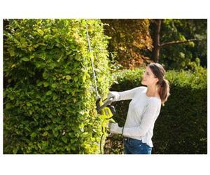 Taille-haies électrique RYOBI RHT5655RS, 550 W, Lames 55 cm, Écartement 26 mm, Poignée Arrière Rotative, Fonction Scie