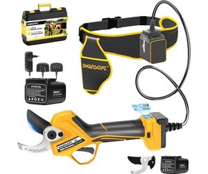 Taille-haies électriques, moteur sans balais, largeur de coupe réglable, 4 Ah, deux batteries