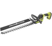 Taille-haies RYOBI ONE+ 18V, Lames 50 cm, Écartement 24 mm, Batterie 2.0 Ah, Chargeur Inclus, Design en ligne, RY18HT50A-120
