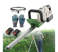 Taille-Haies sans Fil 200 W, Coupe-Bordures électrique avec Lames à Double Action, capacité de Coupe de 15 mm, 2 Batteries de 2600 mAh, Outil de Jardinage idéal pour Les jardiniers.