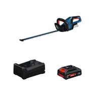 Taille haies sans fil GHE 18V-60 (II) avec volant d’inertie + 1 Batterie EXPERT 4 Ah + 1 Chargeur GAL 12V/18V-80 BOSCH