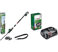 Taille-Haies sans fil téléscopique Bosch - UniversalHedgePole 18 (1 Batterie 18 V 2,5 Ah, Chargeur, Longueur de lame 43 cm) & 1600A005B0 Batterie 18 V - 2,5 Ah - Lithium-Ion - GR SKU, Noir