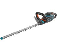 Taille-haies sur accu PowerCut Li-40/60 de Gardena : taille-haies sur accu avec lame de 60 cm, manche ergonomique, butée de protection, clavier intuitif, livré sans batterie ni chargeur (9860-55)