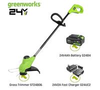 Taille-haies sur perche - GREENWORKS - 24 V - 10 po - Antidérapant - Sans fil - Poignée pliable