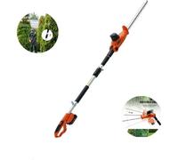 Taille-haies télescopique - Puissante batterie 20 V avec chargeur rapide - Lame en acier de 46 cm - Portée jusqu'à 240 cm - Convient pour les branches jusqu'à 16 mm de diamètre - Angle réglable - Lége