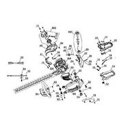 Taille-haies thermique GE-PH 2555 A (Moteur 2 temps à vibrations atténuées, Réservoir carburant 330 ml, Longueur de coupe 55 cm, Système AutoChoke et