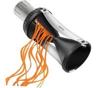 GEFU Spiraliseur SPIRELLI 2.0 – Taille-légumes julienne – Inox, double spirale – Poussoir Noir