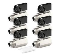 TAILONZ PNEUMATIC 6PCS Mini robinet à boisseau sphérique en laiton 1/2 pouce, raccord de tuyau fileté mâle x femelle BSP 1/2 pouce