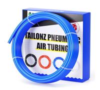 TAILONZ PNEUMATIC Tuyau à air en polyuréthane bleu de 6 mm de diamètre extérieur de 10 mètres pour tuyau d'air ou tuyau de transfert de fluide