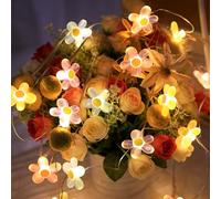 TaimeiMao Guirlande Lumineuse Fleurs avec USB 2m 20LED - Guirlande LED Marguerites, Micro Lumières pour Intérieur & Extérieur - Décoration de Jardin, Terrasse, Balcon, Arbres, Mariage, Fête
