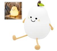 TaimeiMao Veilleuse Poire, Veilleuse LED Tactile en Silicone, Lampe Enfants en Silicone, Lampe Tactile Rechargeable, 7 Couleurs Changeantes pour Enfants Adulte Chambre Décoration Nouveau-né