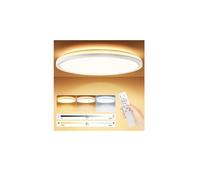 Taipow Plafonnier Led 24W 2642LM avec Télécommande & Rétro-Éclairage, Dimmable Luminaire Plafonnier Led 3000K-6500K, Φ30CM Luminaire Lampe de Plafond Intérieur, Chambre Cuisine Couloir Balcon Salon