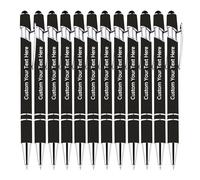 TAISGONGBY Stylos Personnalisés avec Gravure Gratuite, Stylo Bille Stylus Personnalisé avec Votre Nom, Texte, Message pour Entreprise, Diplôme, Anniversaire, Packs de 12 stylos