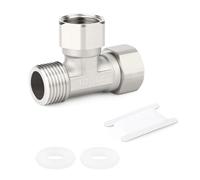 TAISHER 1 pièces Connecteur en té mobile flexible droit à 3 voies en 304 acier inoxydable, 1/2" MBSP x FBSP x FBSP pour pulvérisateur, vanne coudée, bras de douche
