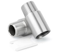TAISHER 2 pièces Raccords de tuyauterie en acier inoxydable, 3/4"BSP mâle x 3/4"BSP femelle fileté, 50mm de longueur, pour tuyau en fonte, pour l'eau, l'air et le gaz.