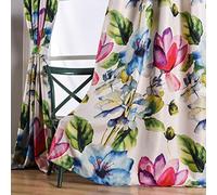 Taisier Home Élégant Rideau Abstrait Coloré - Imprimé Floral Tendance de 213 cm de Long pour Chambre à Coucher (1 Pièce)