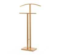 TAISSU - Valet de chambre Mod. ADAK - Couleur Or Mat - Avec Penderie Supérieure et Barre pour Pantalons - 52 x 18 x 100 cm - Acier avec Base en Béton - Porte-vêtements