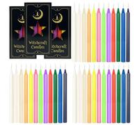 TAIVIN Bougies Pointues Lisses,36 Bougies Colorées,1,2 x 16 cm | Mini Chandelle pour la Décoration de Table,les Rituels,les Prières,la Méditation et la Fête
