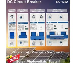 TAIXI - disjoncteur solaire photovoltaïque DC, interrupteur de déconnexion MCB DC250V 500V 1000V 16A 32A 40A 50A 63A 80A 100A 125A