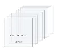 Taiyeestar 10 pièces 150 x 150 x 1 mm Plaque Acrylique Transparente, Feuille de Plastique Plaque Transparent pour Remplacement du Verre du Cadre Photo, DIY Projets, Peintures