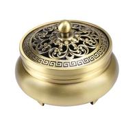 TAIYOU Brûleur encen vintage en laiton avec support bâtons, brûleur métal 9 pieds, fonctionne bâtons cônes, porte-encens chambre à coucher, aromathérapie