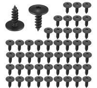 Taiyyi Lot de 50 vis Torx à tête plate M5 x 16 mm auto-taraudeuse noire pour garde-boue, passage de roue, calandre, pare-chocs