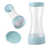TAIZER Secoueur Tamiseur,Tamis Farine Tamis en Forme de Tasse Mailles Fines Tamis à Farine Sucre Poudre Saupoudreuse à Epices Distributeur Poudre Shaker pour Chocolat Farine Fine Sucre Cacao (Cyan)