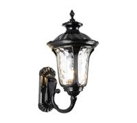 TAIZhiChen Applique Murale extérieure, Lanterne d'extérieur, Style rétro, Applique décorative Classique, éclairage Porche pour Jardin, terrasse, Balcon ou, Noir 19 Cm X 40 Cm