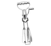 TAIZhiChen Batteur à Œufs Manuel, Batteur à Main Double Tête en INOX, avec Manche ABS, Ooutil de Cuisine Portable, Fouet Rotatif Manuel pour Crème Chantilly, Blancs d'Œufs, Léger et Facile à Nettoyer