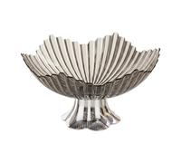TAIZhiChen Coupe à fruits sur pied, porte-collations multifonctionnel et élégant, plateau de rangement pour aliments et collations pour le salon, Gris Clair
