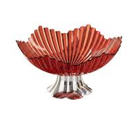 TAIZhiChen Coupe à fruits sur pied, porte-collations multifonctionnel et élégant, plateau de rangement pour aliments et collations pour le salon, Rouge Clair