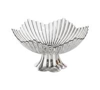 TAIZhiChen Coupe à fruits sur pied, porte-collations multifonctionnel et élégant, plateau de rangement pour aliments et collations pour le salon, Blanc Clair