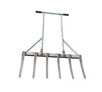 TAIZhiChen Fourche à 6 Dents Poignées Doubles Fourche-Bêche Grips Noir Mat Outil Manuel pour Jardinage