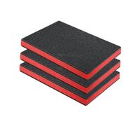 TAIZhiChen Lot de Insert en Mousse EPE Haute Densité, Inserts pour Boîte à Outils Noir et Rouge, Mousse de Calage Découpable, Protection Anti-Choc pour Objets Fragiles (3 Pièces, 30.5*25.5*2.5 cm)