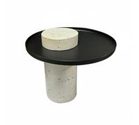 TAIZhiChen Plateau Terrazzo Épuré Plateau sur Pied Effet Pierre Organisation Maison pour Table Basse, Haut