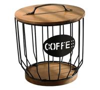 TAIZhiChen Porte-dosettes de café, Panier de Rangement Robuste et réutilisable en métal, pour Plan de Travail ou Bureau, Noir