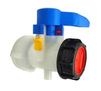TAIZhiChen Robinet avec Poignée En Plastique Adaptateur Étanche Vanne à Papillon pour Ferme, Vanne Papillon 2 Pouces À Filetage Grossier Avec Couvercle Rouge, Diamètre D Entrée 62mm