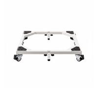 TAIZhiChen Support Universel En Acier Inoxydable Freins Intégrés Châssis Réglable à Roulettes Peinture Électrostatique Socle à Roulettes pour Buanderie, Blanc Mat