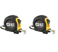 Tajima G5P50MY Mètre à ruban antichoc 5 m x 25 mm (Lot de 2)
