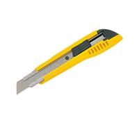 Tajima LC500YB Cutter 18 mm avec blocage par bouton-poussoir, Jaune