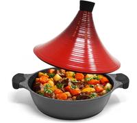 Tajine – Casserole marocaine – Cuisson lente – Couvercle auto-suffisant – 28 cm – Noir