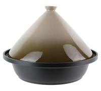 Tajine en aluminium, induction, 30,2 cm, couleur taupe