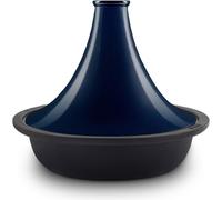 Tajine en fonte - Casserole pour mijoter - Cuisson lente - Répartition uniforme de la chaleur - 2,5 litres - Bleu