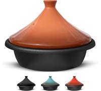 Tajine en fonte - Cocotte - Cuisson aromatique - Couvercle conique - 33 litres - Terre cuite