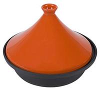 Tajine en fonte - Cocotte - Cuisson lente - Couvercle conique - 30 cm - Noir